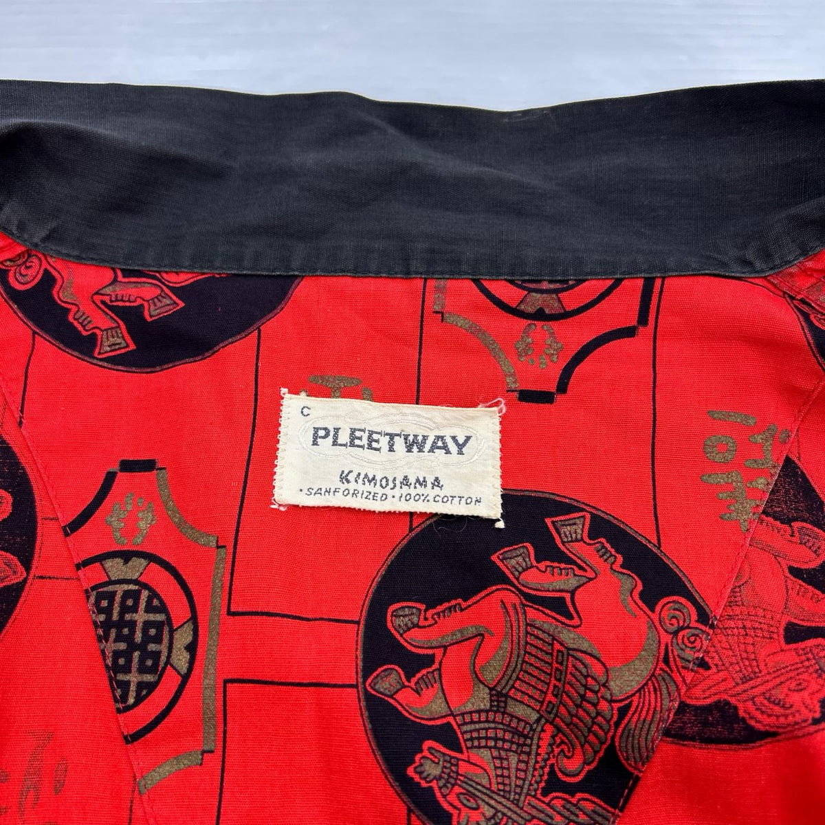 長袖シャツ ~60s PLEETWAY KIMONOJAMA 赤 レッド