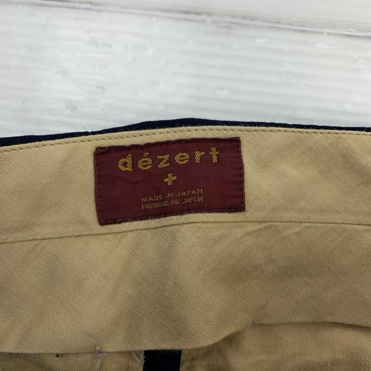 パンツ dezert 2タックギャバジンスラックス 紺 W31 M ネイビー