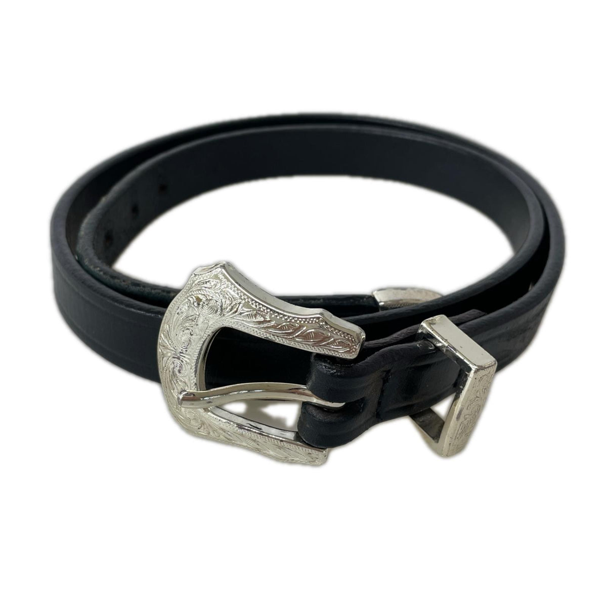 その他アクセサリー Tory Leather MADE IN THE USA ナロー レザーベルト 30 ブラック