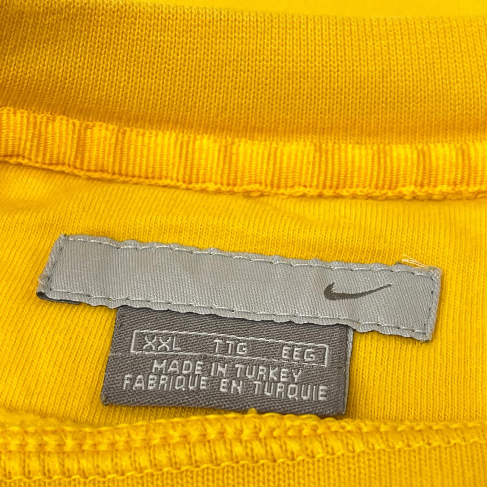 スウェット NIKE 00s トルコ製 スウォッシュ刺繍スウェット XXL イエロー イエロー
