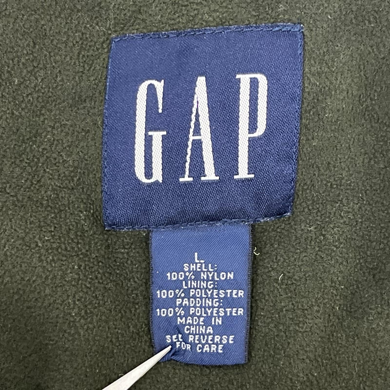 ジャケット GAP 90-00s 裏フリース ナイロンフィッシングベスト L グリーン L