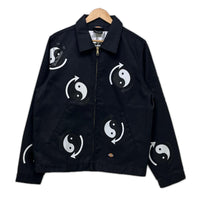 ジャケット Dickies RECHARD リメイク 陰陽デザイン ジップジャケット MR ブラック ブラック