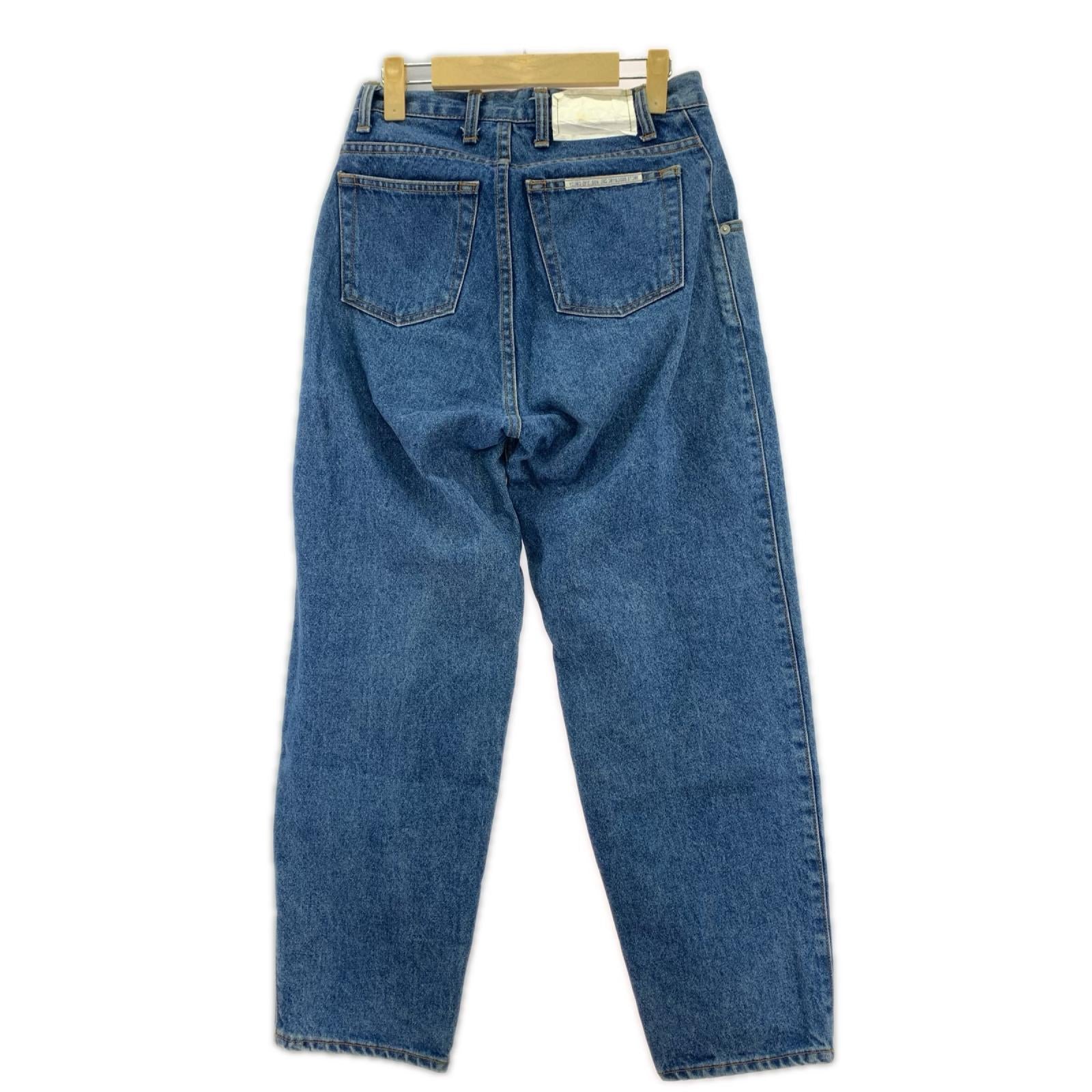 デニムパンツ ハイウエスト テーパードデニム 青 (26) 26 ブルー