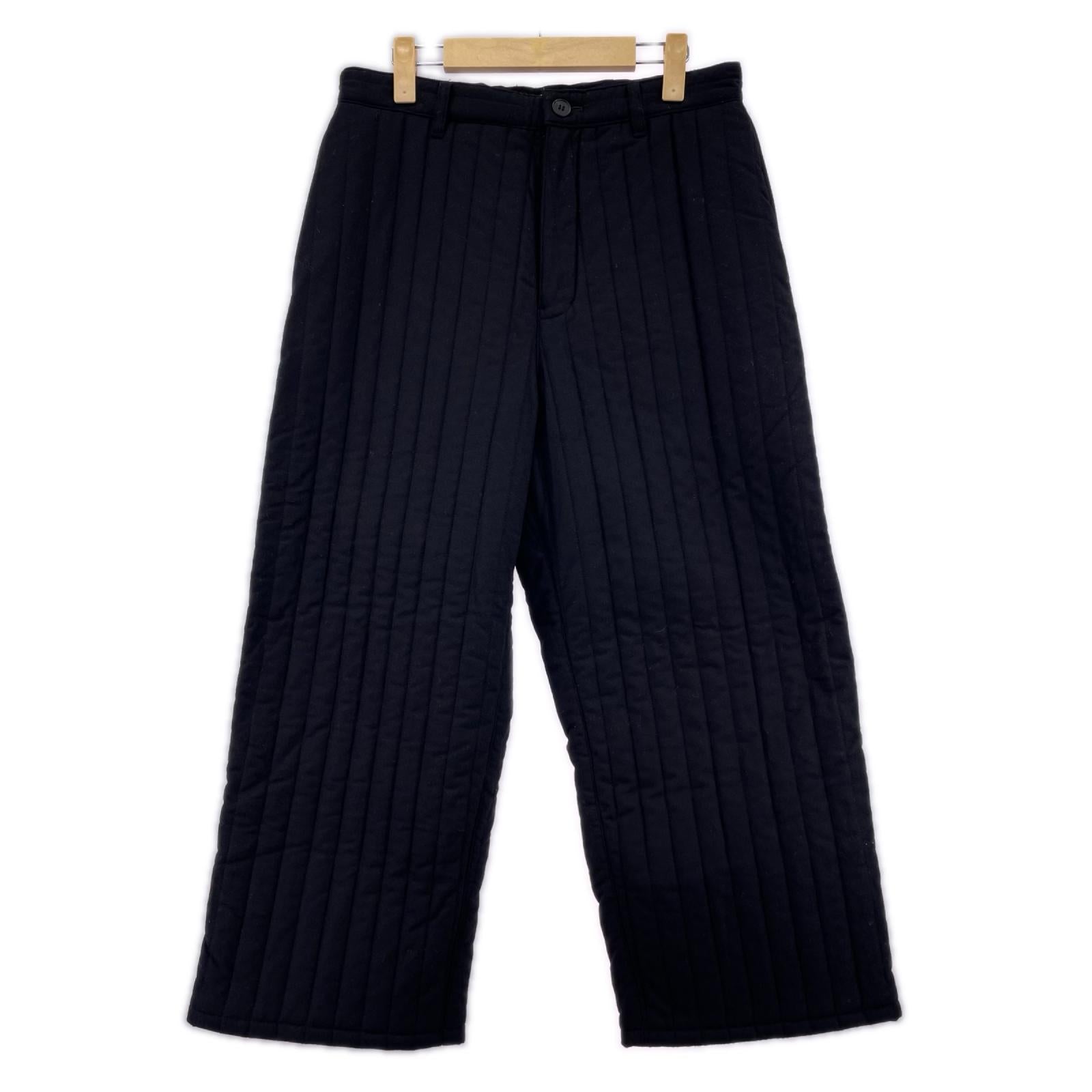 パンツ MATSUFUJI Stripe Quilted Trousers 黒 (2) 2 ブラック