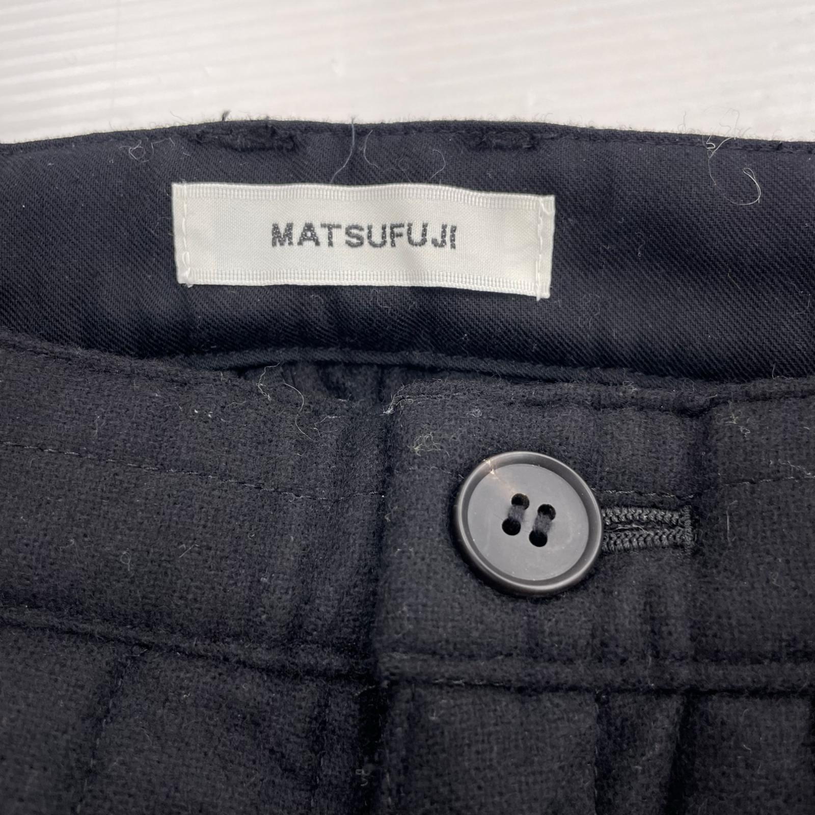 パンツ MATSUFUJI Stripe Quilted Trousers 黒 (2) 2 ブラック