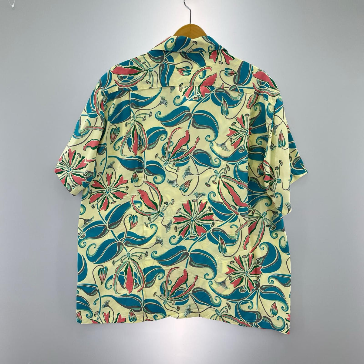 半袖シャツ SPIDER LILY S/S ALOHA SHIRT 総柄 SIZE:L L