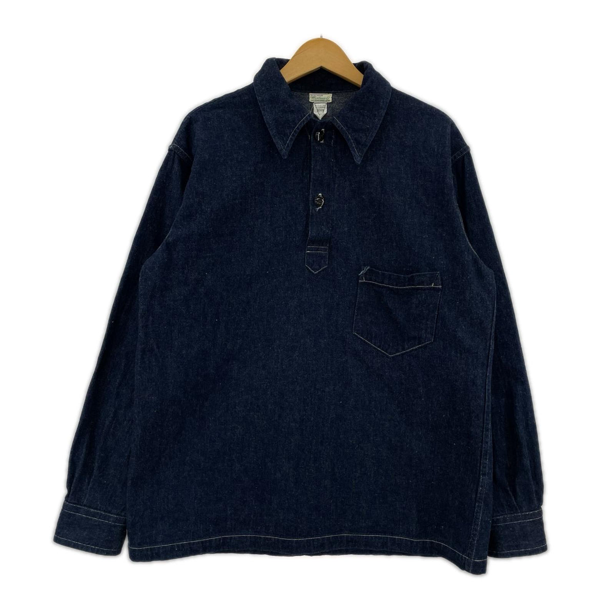 長袖シャツ 1930s WPA ONE POCKET PULLOVER SHIRT 42 ネイビー