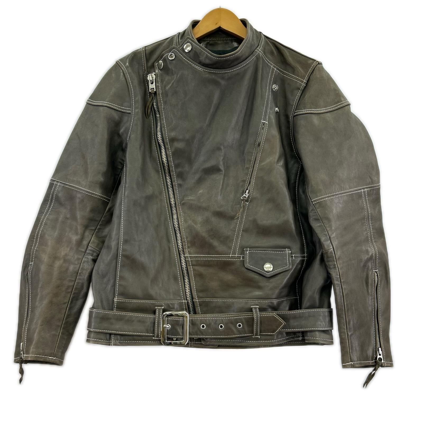 レザージャケット Sky Jacket ホースハイドXL KHK カーキ