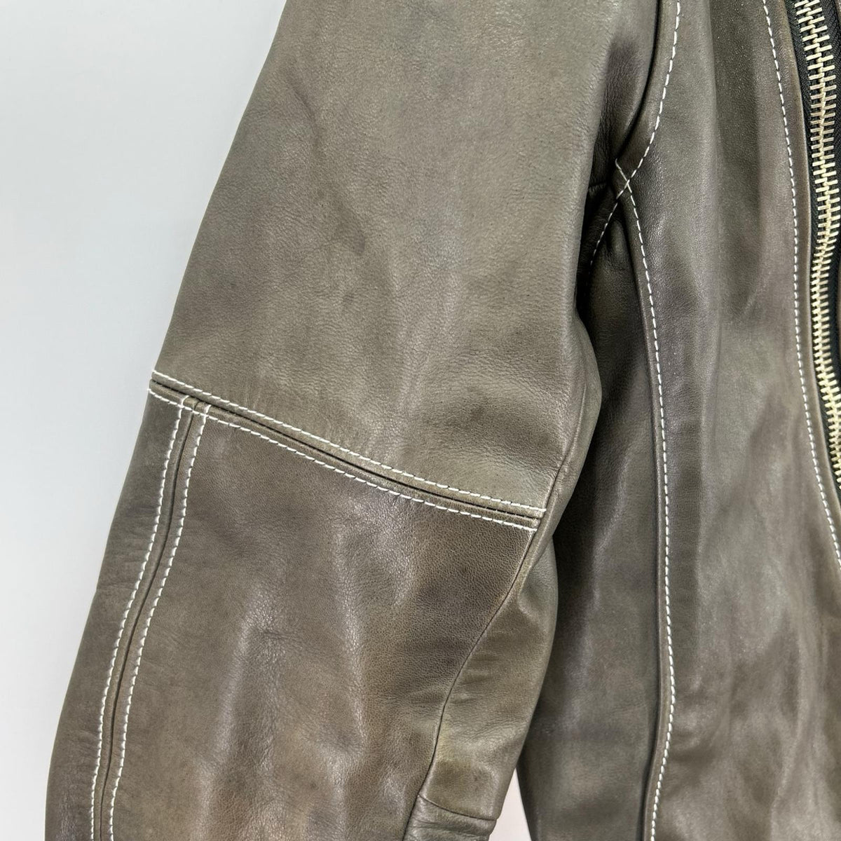 レザージャケット Sky Jacket ホースハイドXL KHK カーキ