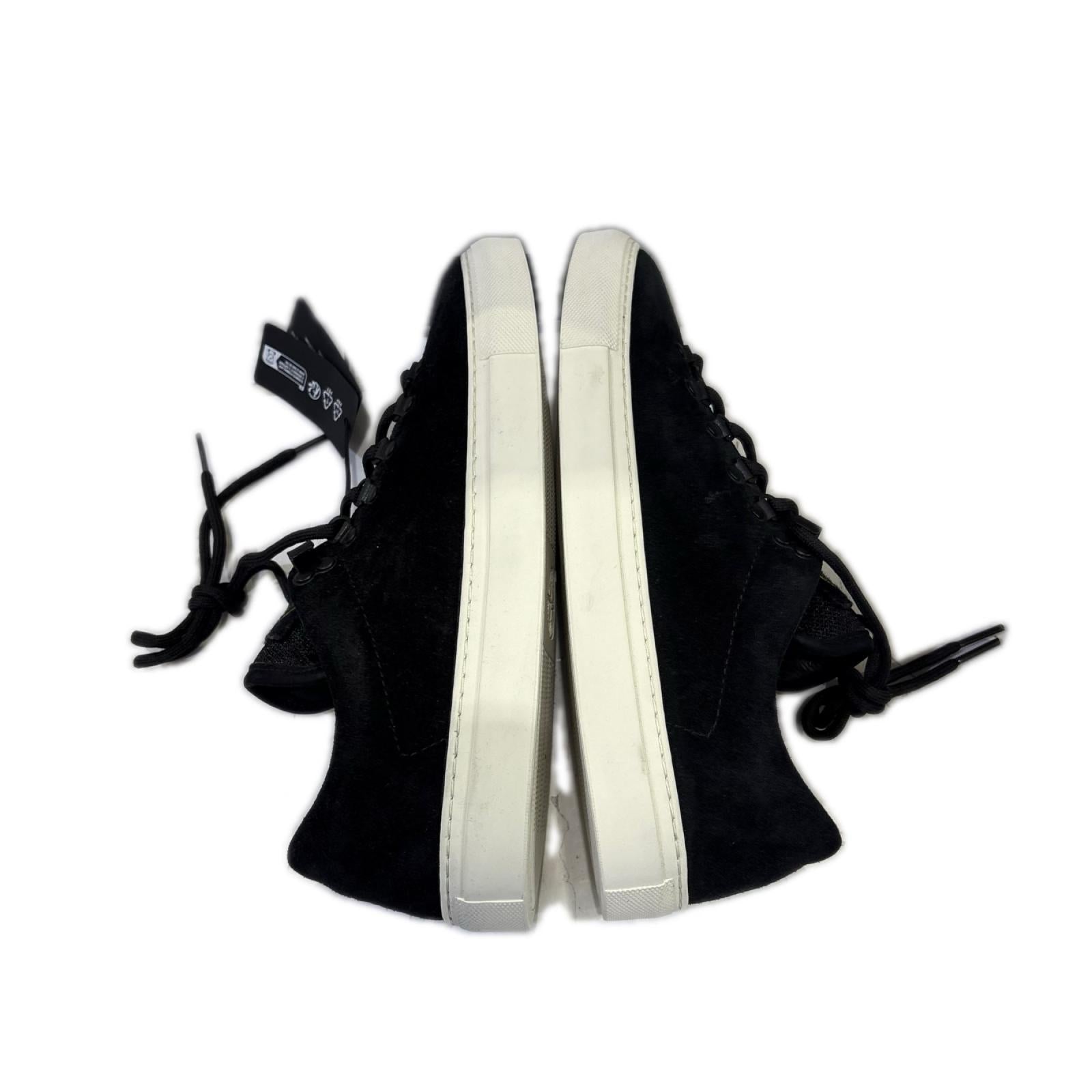 スニーカー SUEDE LEATHER LACE-UP SNEAKER 25.5cm (US7 1/2 UK7 EU41) ブラック
