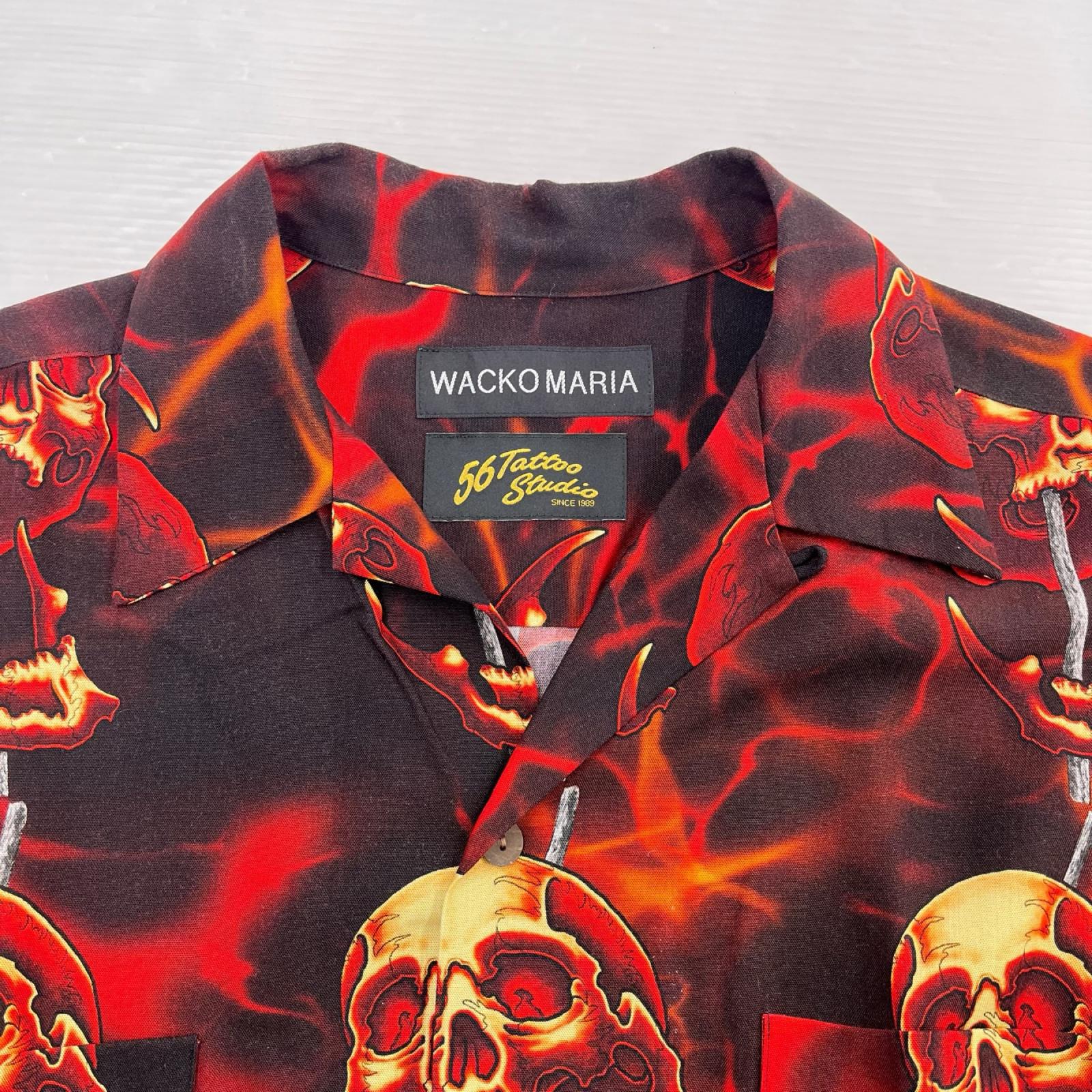 半袖シャツ 56 TATTOO STUDIO 25SS HAWAIIAN SHIRT (L) L レッド