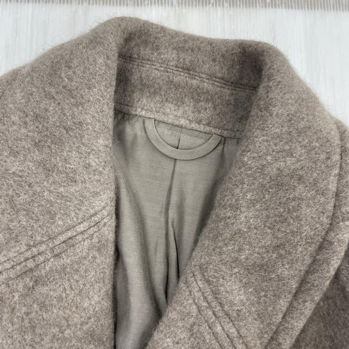 その他アウター 17AW ヤクウール ショールカラーコート S