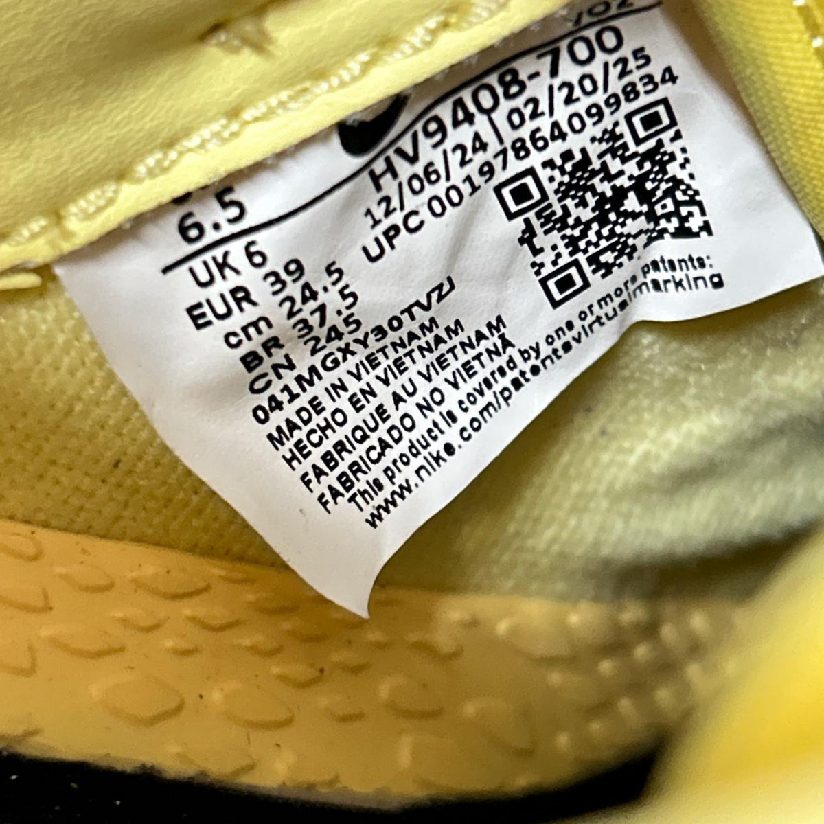 スニーカー Kobe Bryant Air Force 1 Low Protro 24.5 24.5cm (US6 1/2 UK6 EU39) イエロー