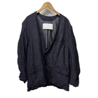 テーラードジャケット 25SS Draping No Collar 2B N Jacket ネイビー