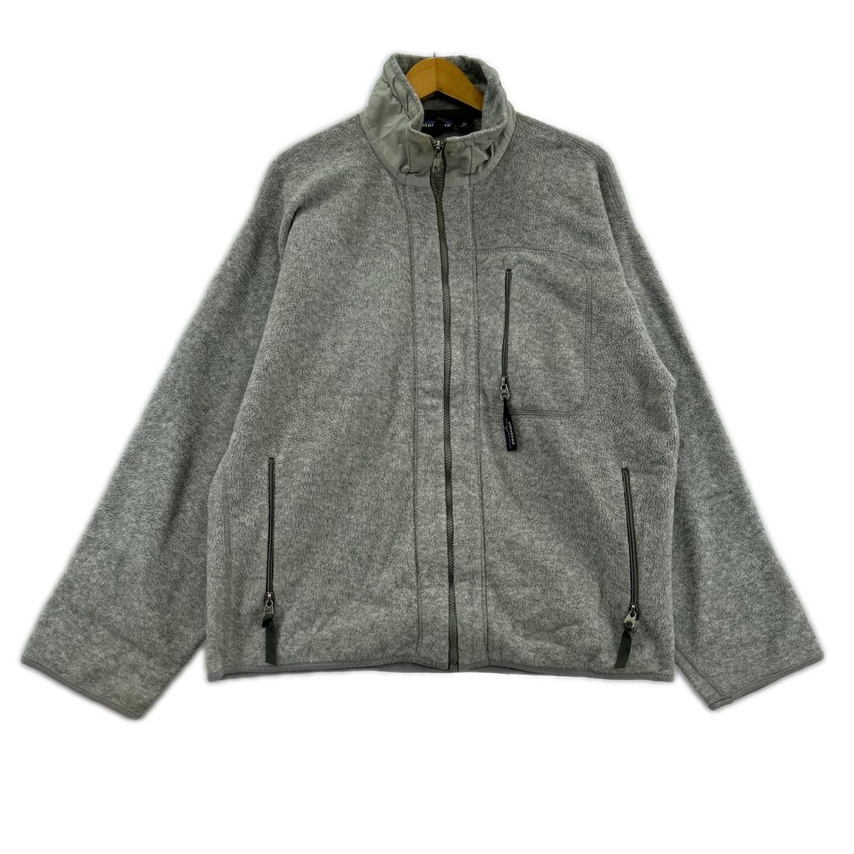 ジャケット 90S USA製 シンチラ フリースジャケット グレー (M) M グレー