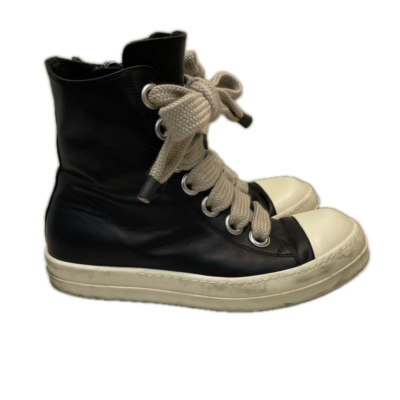 スニーカー Rick Owens ジャンボレース ハイカットスニーカー 26cm (US8 UK7 1/2 EU42) ブラック