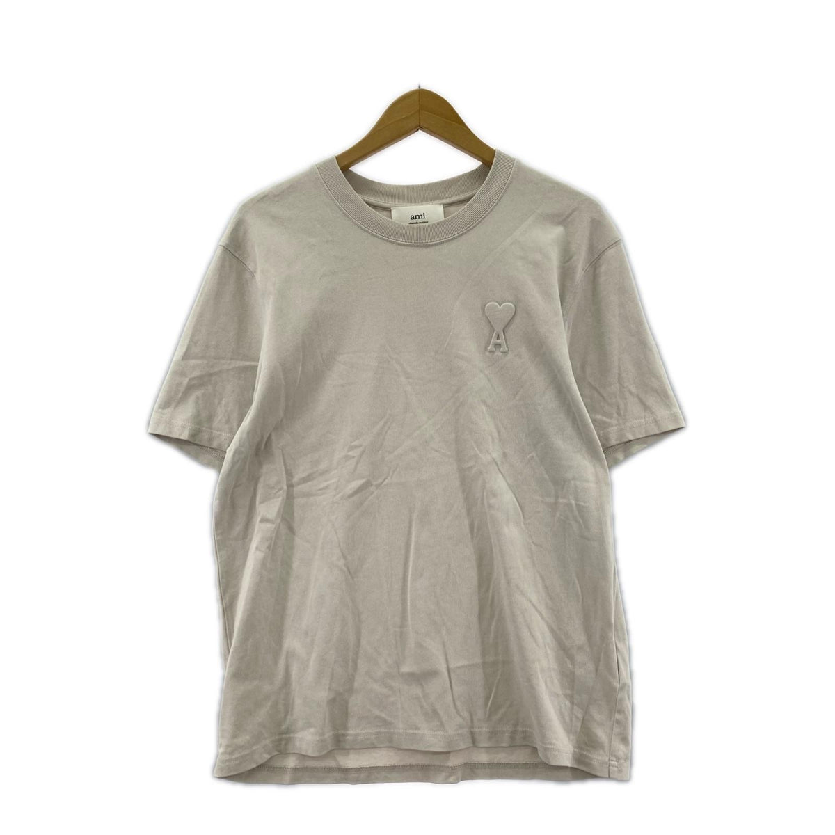 半袖Tシャツ エンボスハートロゴ S ベージュ