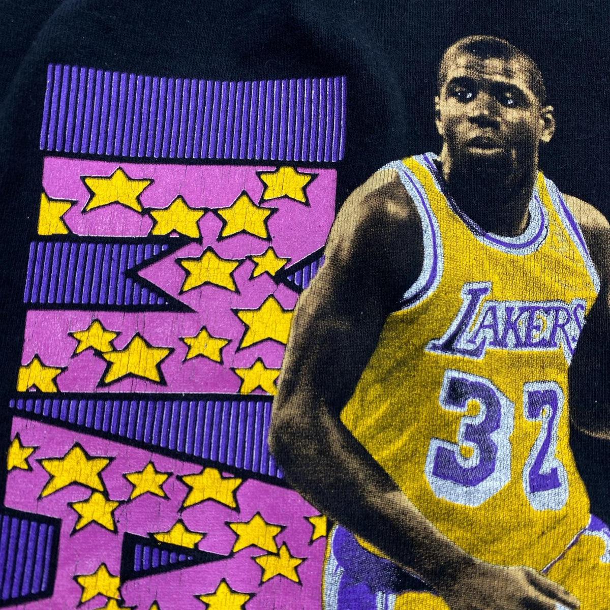 半袖Tシャツ ロサンゼルスレイカーズ マジック・ジョンソン ブラック (M) M ブラック