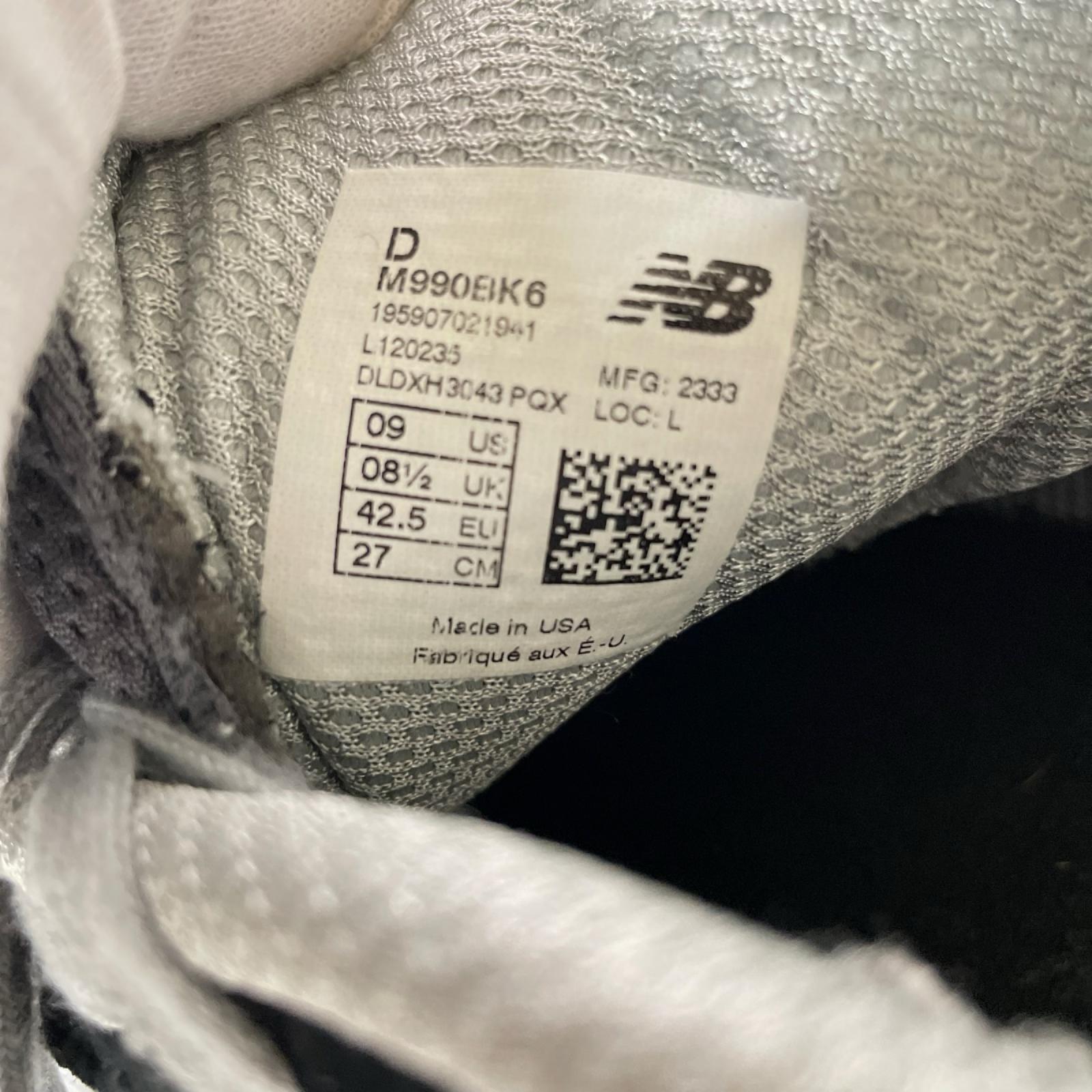 スニーカー M990BK6 27.0 27cm (US9 UK8 1/2 EU44) ブラック