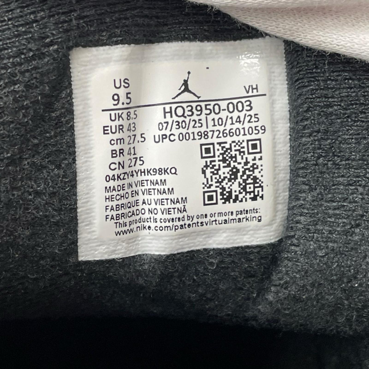 スニーカー JORDAN MVP 92 27.5cm 27.5cm (US9 1/2 UK9 EU45) ブラック