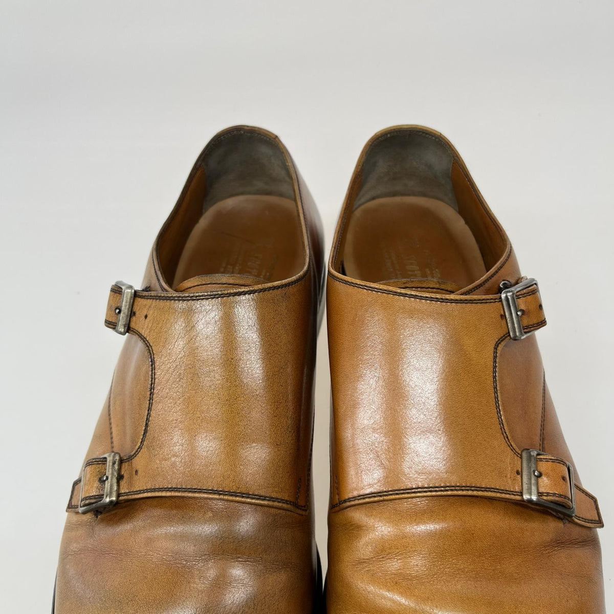 シューズ scotch grain レザー ストラップ ブラウン