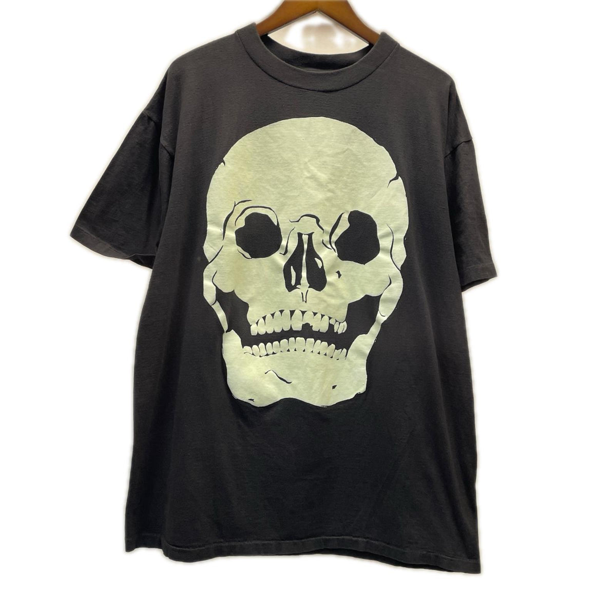 半袖Tシャツ 90s LATTEL MY BONES スカル 蓄光プリントTシャツ WILD ELEPHANTタグ LL ブラック