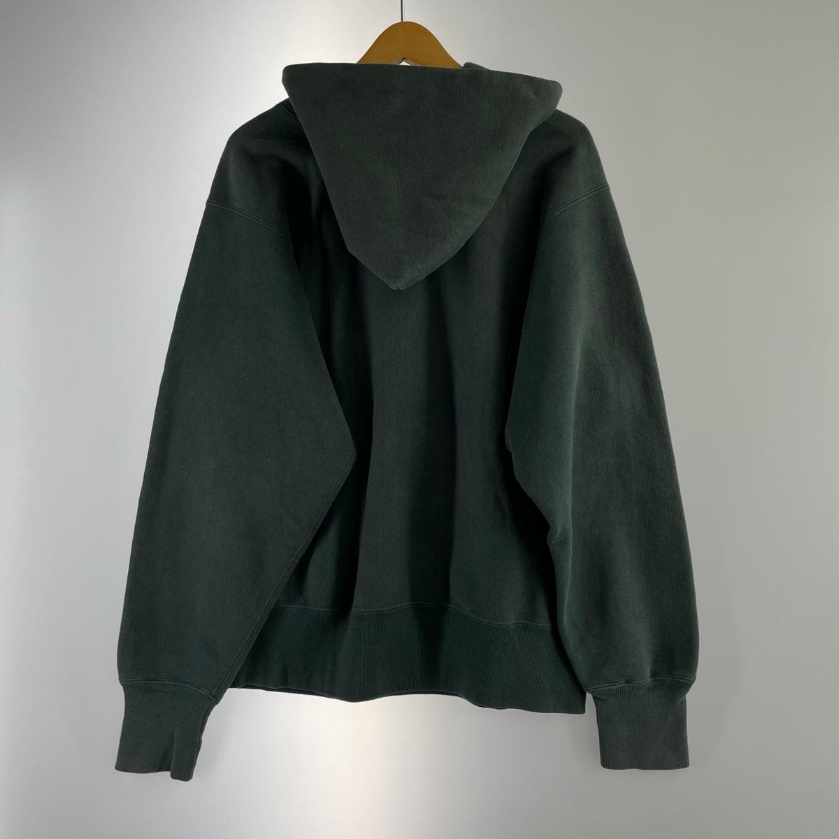 パーカー 90s REVERSE WEAVE HOODIE GREEN L グリーン