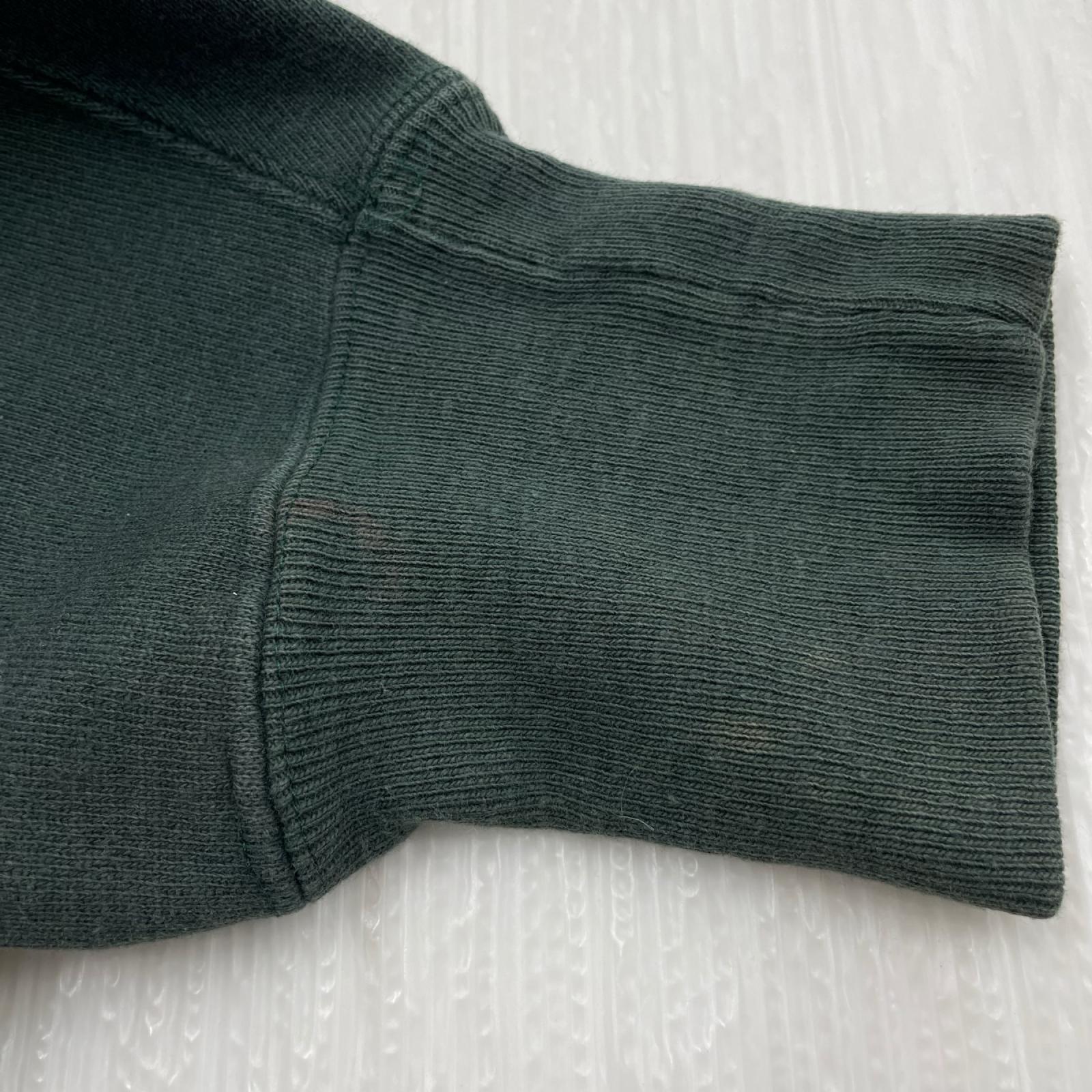パーカー 90s REVERSE WEAVE HOODIE GREEN L グリーン