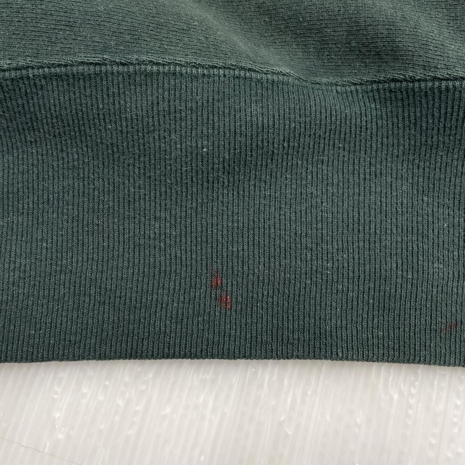 パーカー 90s REVERSE WEAVE HOODIE GREEN L グリーン