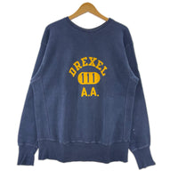 スウェット 70s 単色タグ REVERSE WEAVE DREXEL 3段 XL ネイビー
