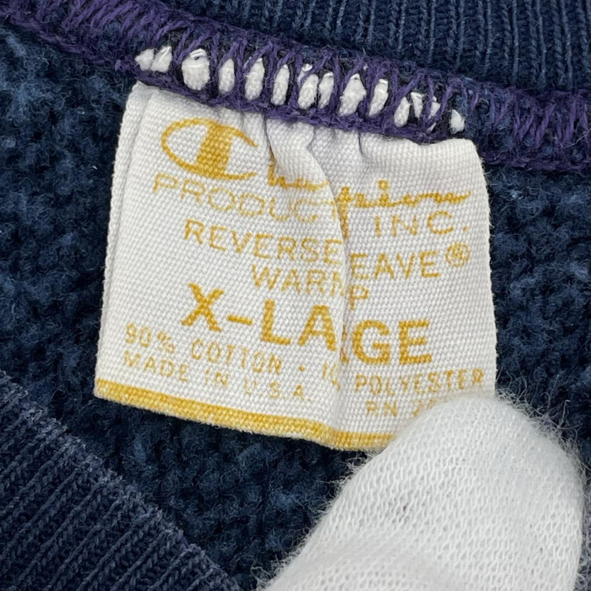 スウェット 70s 単色タグ REVERSE WEAVE DREXEL 3段 XL ネイビー