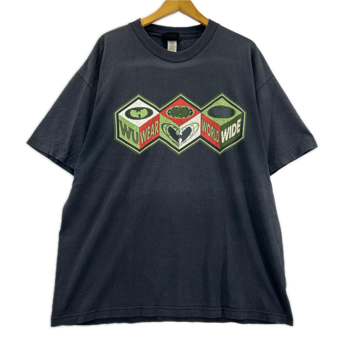 半袖Tシャツ 90S WU WEAR USA製 黒 (XL) ブラック