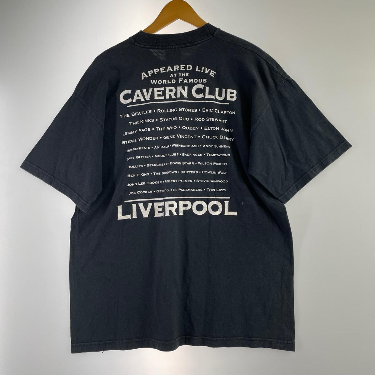 半袖Tシャツ 90S The Cavern ビートルズ 黒 (L) L ブラック