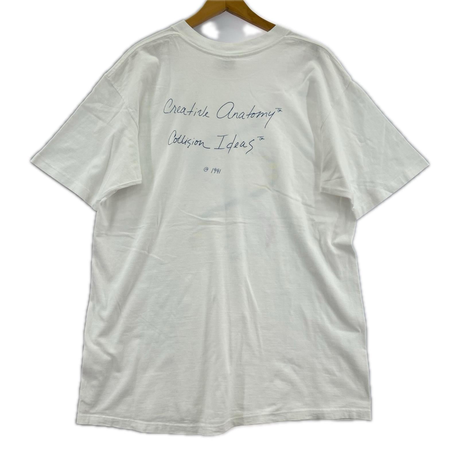 半袖Tシャツ 90S USA製 DNAグラフィック 白 (XL) ホワイト