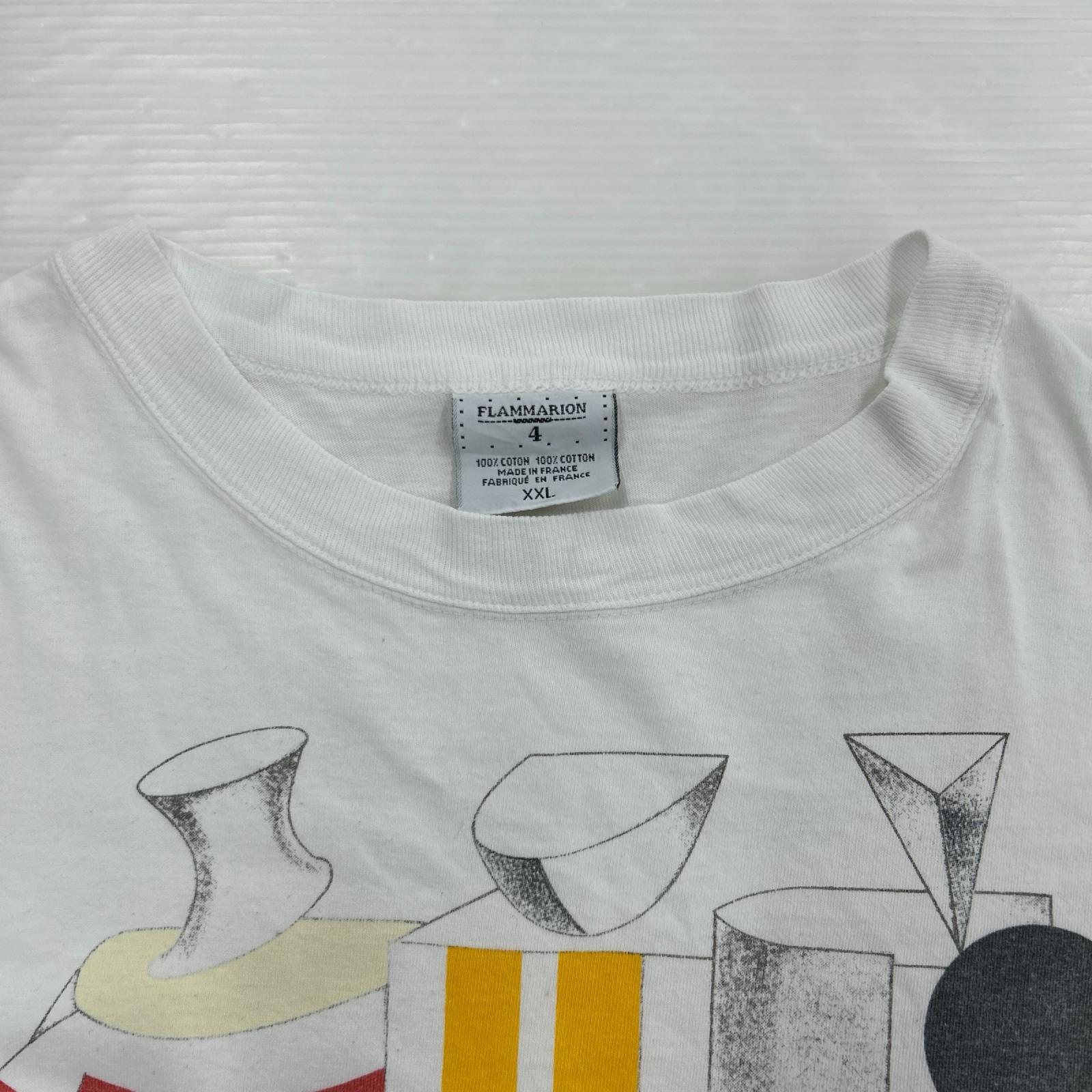 半袖Tシャツ 90S FRANCE製 EL LISSITSKI アートT WHT XXL ホワイト