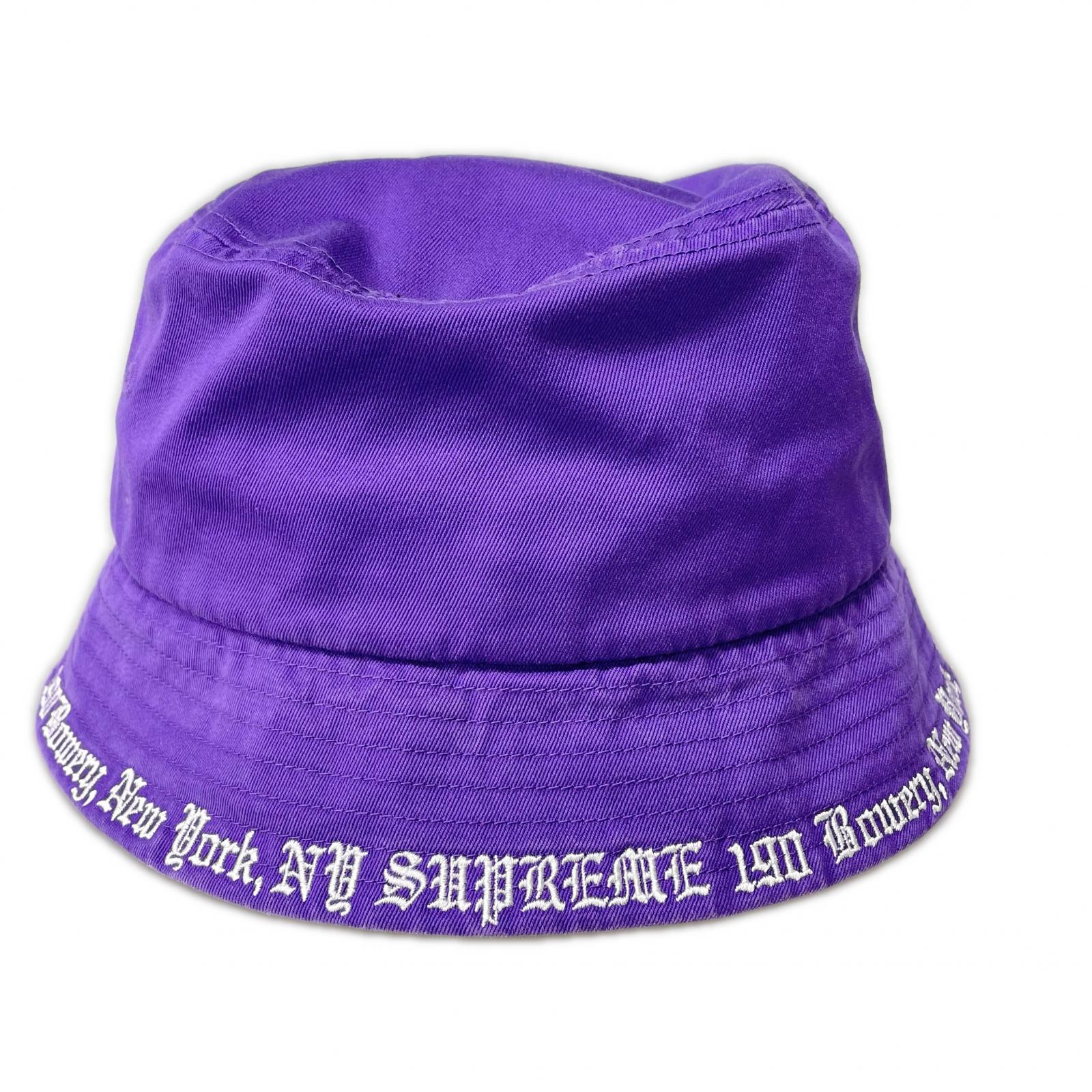ハット 23ss Embroidered Brim Crusher Purple パープル