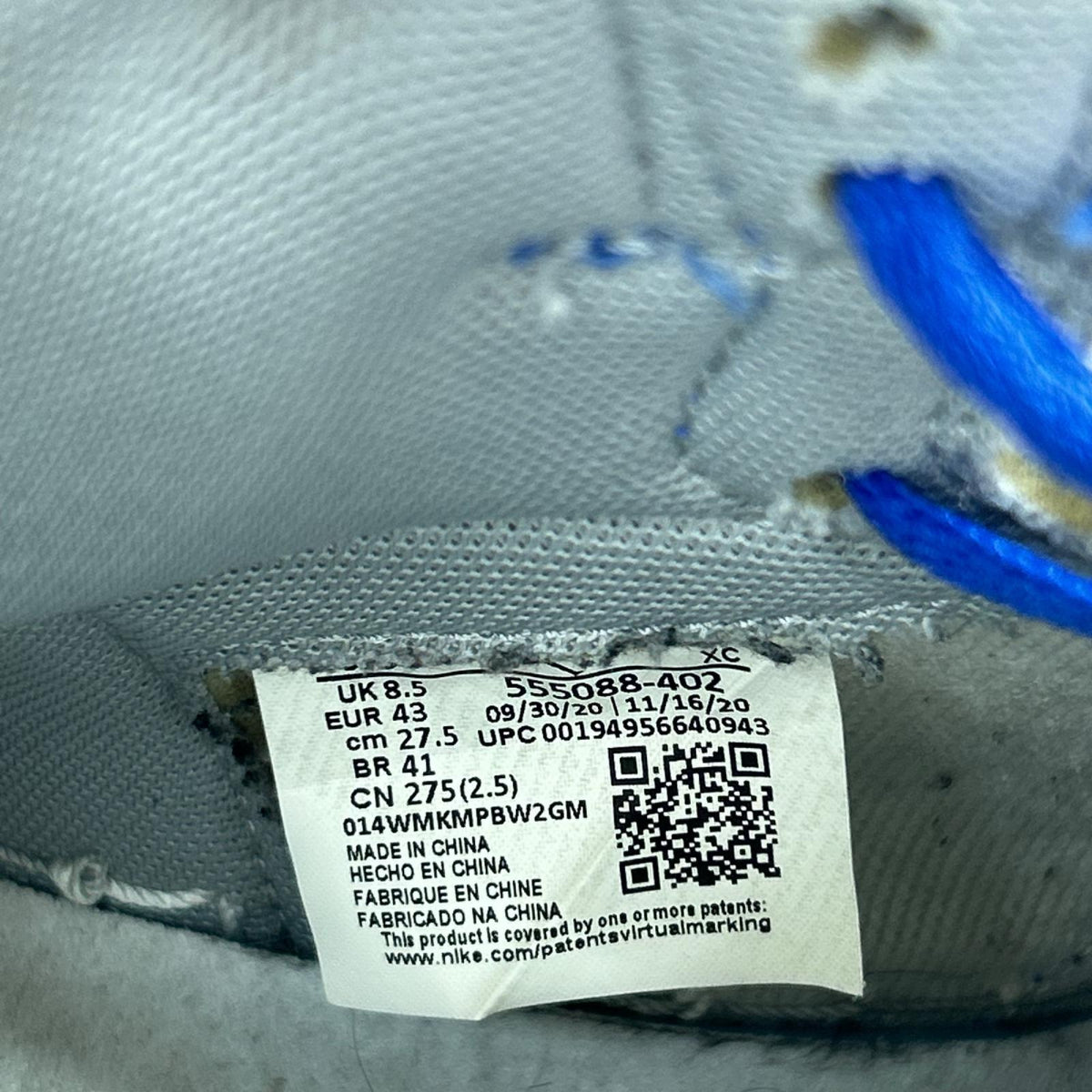 スニーカー Jordan 1 High OG Hyper Royal 27.5cm (US9 1/2 UK9 EU45)