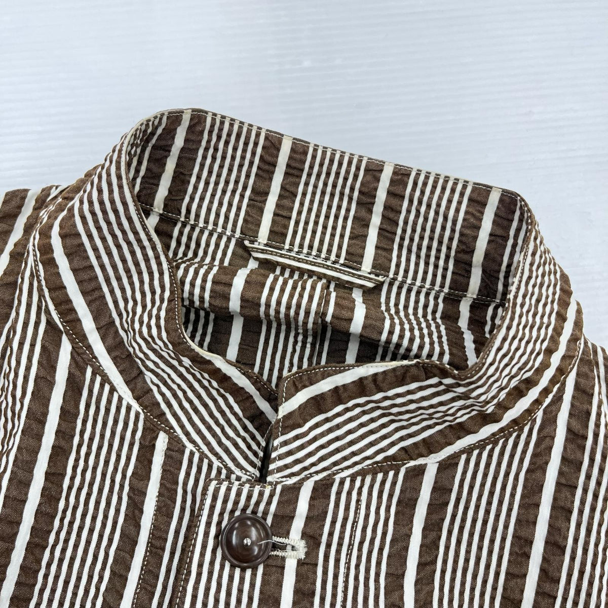 ジャケット Kaptain Sunshine 23SS STANDCOLLAR JACKET シアサッカージャケット 38 ブラウン ブラウン