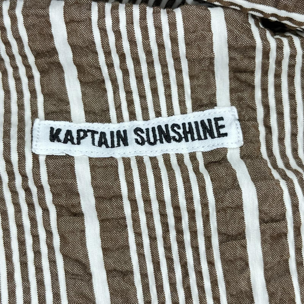 ジャケット Kaptain Sunshine 23SS STANDCOLLAR JACKET シアサッカージャケット 38 ブラウン ブラウン