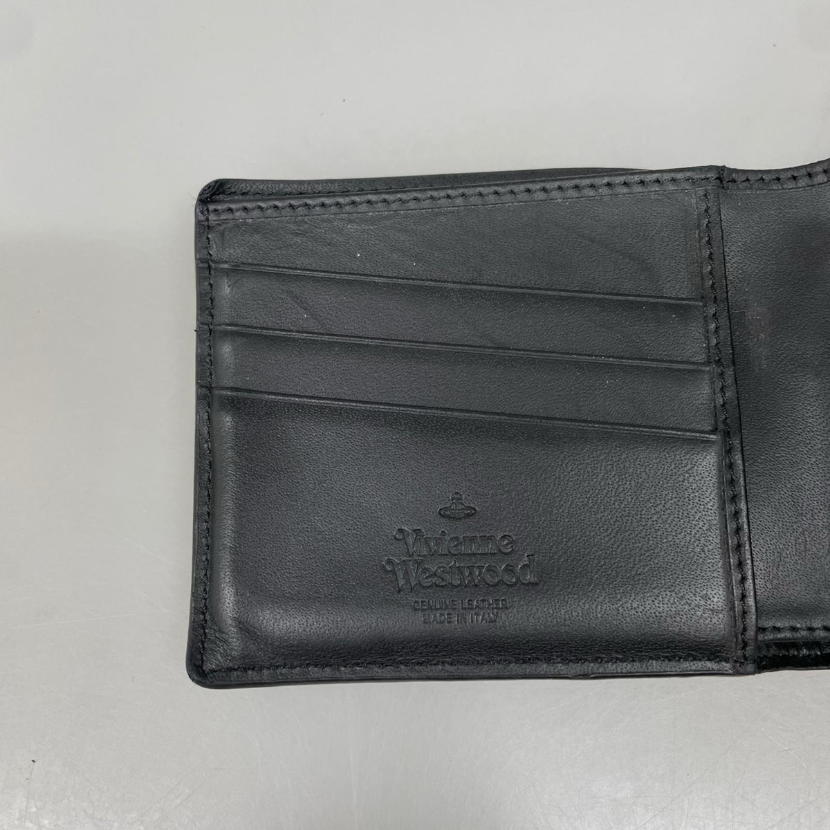 コンパクトウォレット オーブロゴ 二つ折り財布 黒 ブラック
