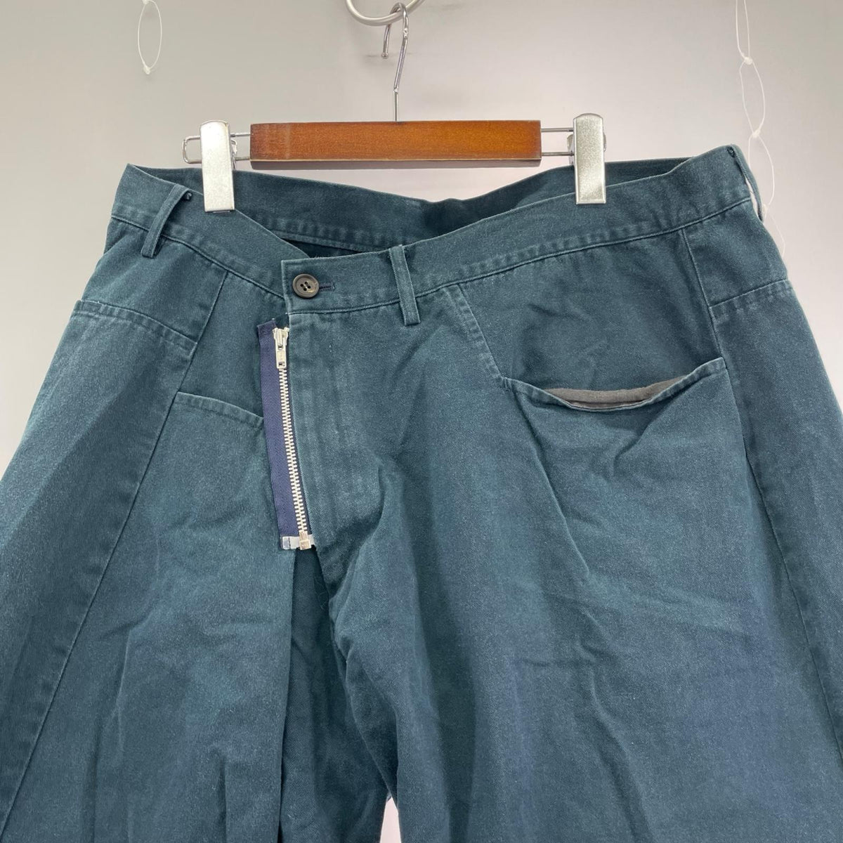 パンツ YQ-P01-048 コットン ラップパンツ 紺 (2) 2 ネイビー
