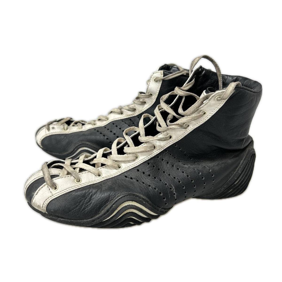スニーカー ×adidas ボクシングシューズ レザー (22.5) ブラック