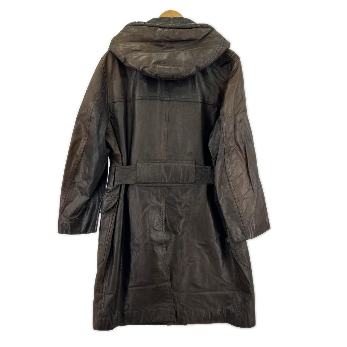 その他アウター Nubuck Leather Safari Coat 茶 M ブラウン