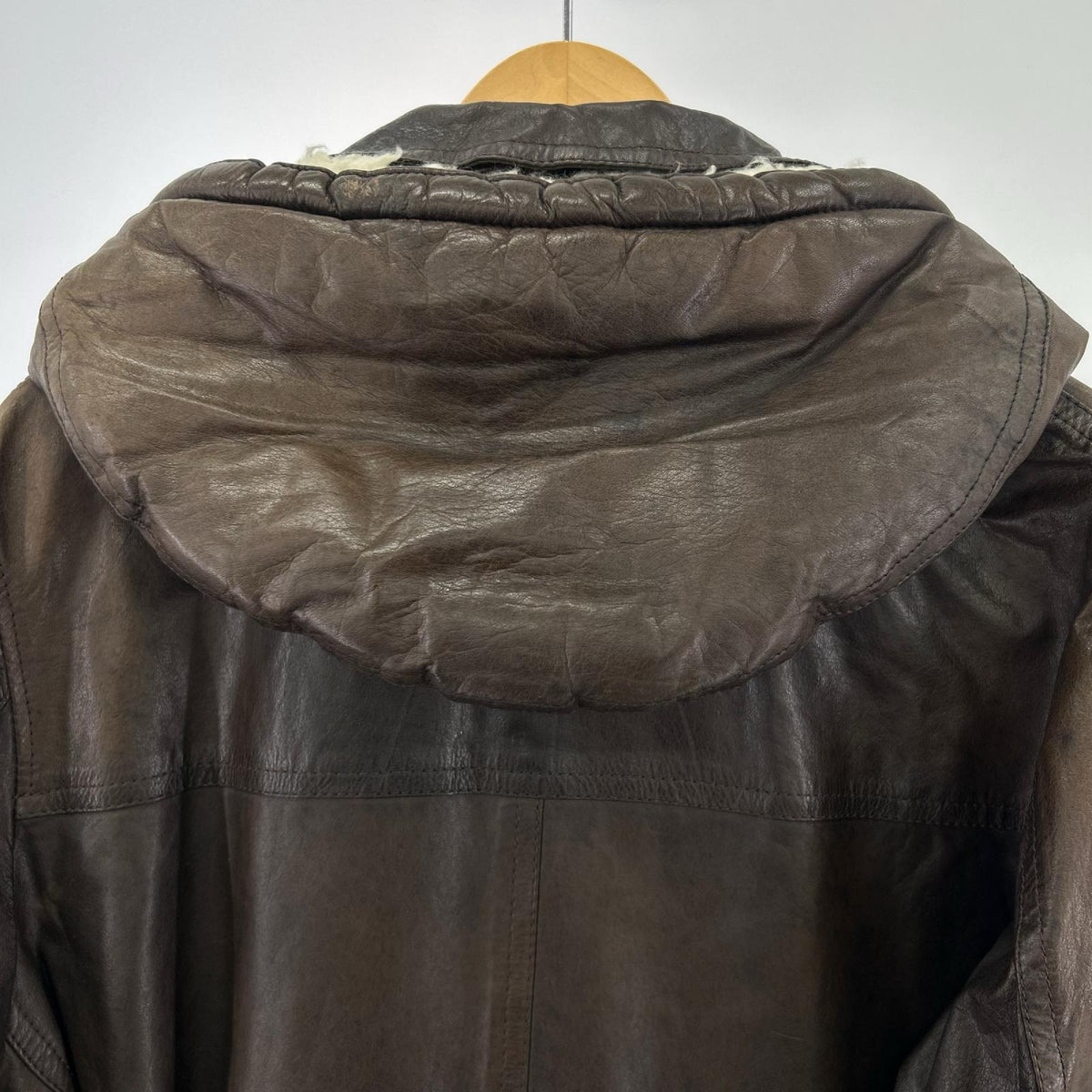 その他アウター Nubuck Leather Safari Coat 茶 M ブラウン