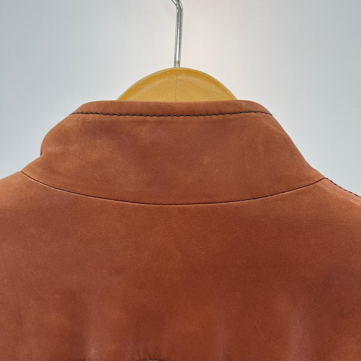レザージャケット Shirring Leather jacket 13 RED ブラウン