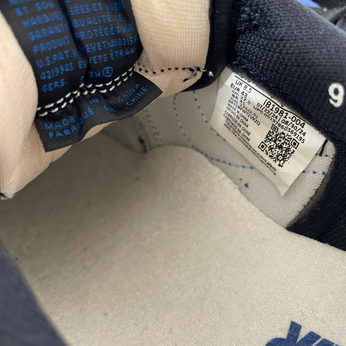 スニーカー Jordan 1 Black and Royal Blue (27.5cm) 27.5cm (US9 1/2 UK9 EU45)