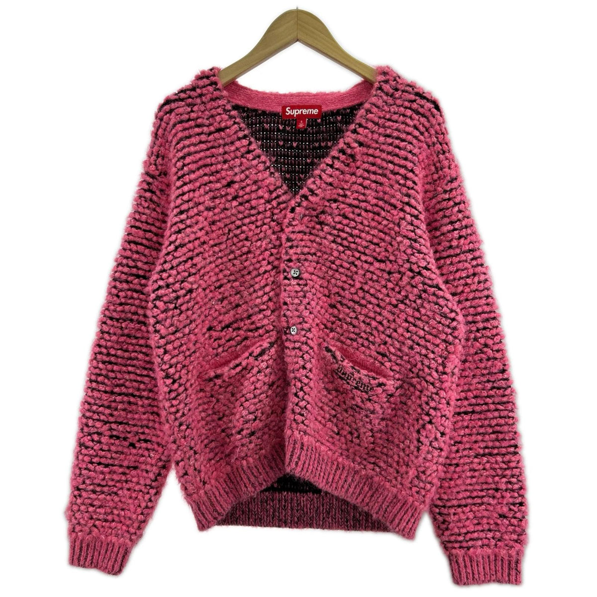 カーディガン 24FW Textured Knotted Cardigan (S) S ピンク