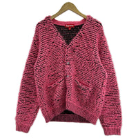 カーディガン 24FW Textured Knotted Cardigan (S) S ピンク