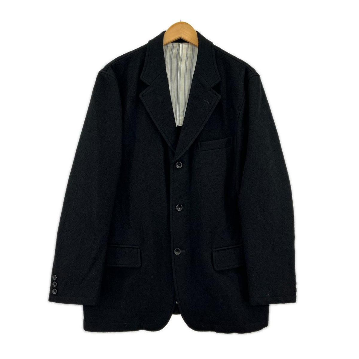 テーラードジャケット HOMME ウールテーラードジャケット AD2001 L L ブラック