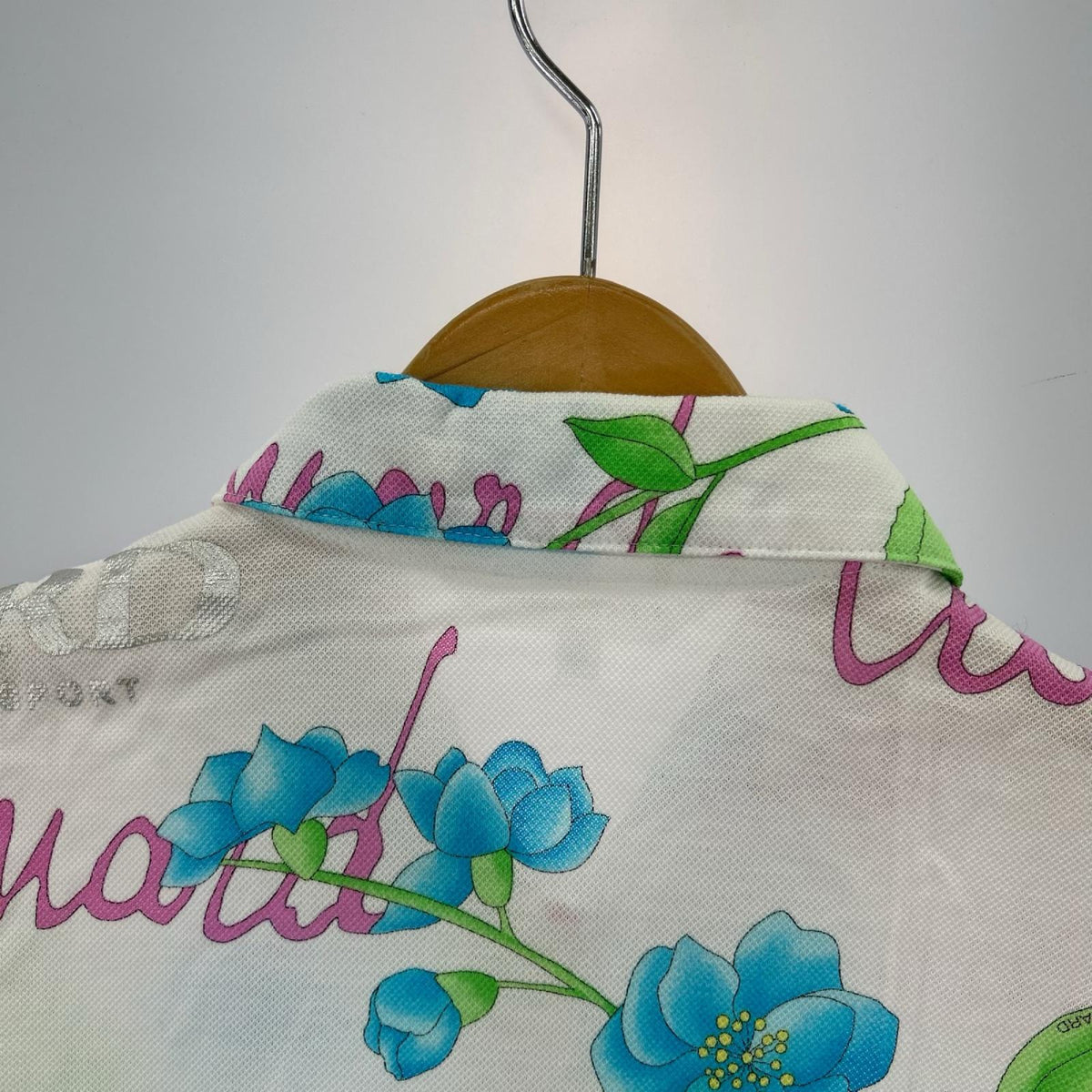 長袖Tシャツ LEONARD 花柄 ポロ 長袖 ブルー花 40